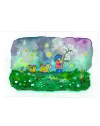 Image 2 of A6 - La file indienne au canard - illustration originale