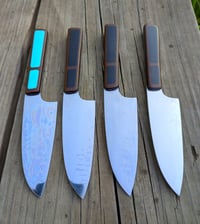 Chef's Line Knife Mocha Paper Micarta with Black Paper Micarta Inlays