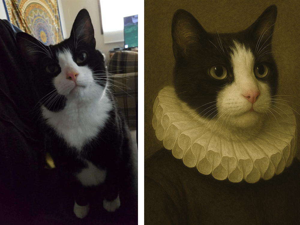 Image of 8x10 Personalized Renaissance Pet Portrait