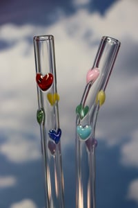 Image 2 of Swirl of Hearts Glass Straws