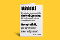  Hark! Card of Greeting | 5x7 Folded Greeting Card