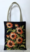 Tote bag canevas hortensias 