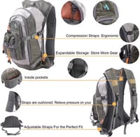 Image 3 of 2-in-1 Fly Fishing Backpack & Chest Pack Combo
