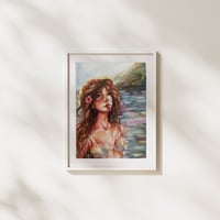 Image 5 of ISLAND MERMAID, Original Watercolor Painting