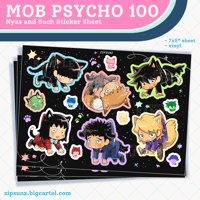 [ PREORDER ] MOB PSYCHO 100 Nyas and Such Sticker Sheet