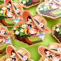 [ IN STOCK ] OMORI BASIL Wooden Badge