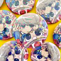 Image 4 of [ IN STOCK ] PERSONA 3-5 Mascot Duo Holo Buttons