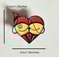 Image 2 of Devilish Booty With A Pentagram On It Enamel Pin