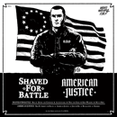 Image of Shaved For Battle/American Justice Split LP UWE edition limited to 150 Red Smoke Vinyl