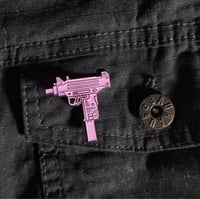 Image 4 of Pink Uzi Enamel Pin 