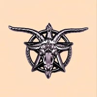 Image 1 of Silver Coloured Metal Baphomet Pin/Brooch