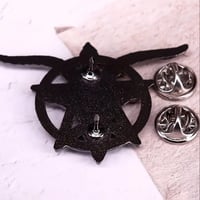 Image 3 of Silver Coloured Metal Baphomet Pin/Brooch