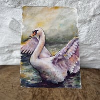 Image 1 of SWAN, Original Watercolor Painting