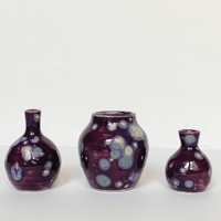 Spotted Purple Vases