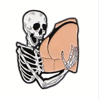 Image 1 of Skeletal Booty Embrace Enamel Pin