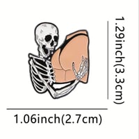 Image 2 of Skeletal Booty Embrace Enamel Pin