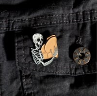 Image 4 of Skeletal Booty Embrace Enamel Pin