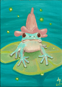 frog on lilypad