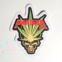 Image 1 of Pantera Weed Skull Matte Vinyl Sticker