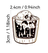 Image 2 of Melting Skull In A Rum Glass Enamel Pin