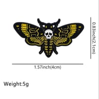 Image 2 of Yellow Death Moth Enamel Pin