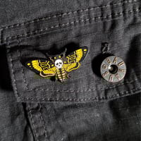 Image 4 of Yellow Death Moth Enamel Pin