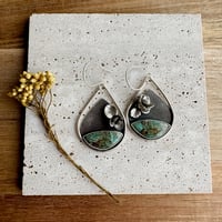 Image 1 of Blue moon Turquoise succulent dangles 