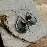 Image 2 of Blue moon Turquoise succulent dangles 