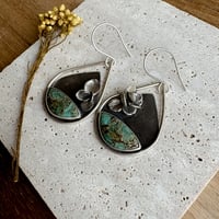 Image 3 of Blue moon Turquoise succulent dangles 