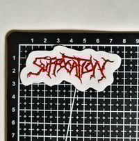 Image 2 of Red Suffocation Band Logo Matte Vinyl Sticker