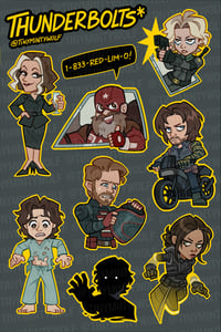 Image 2 of Thunderbolts sticker sheet