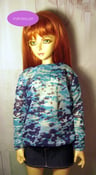 Image of Handmade blue camo print sweatshirt for SD, luts lishe ,dim arno, 1/3 bjd doll