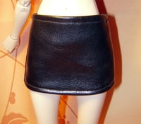 Image 2 of Handmade black fake leather skirt for minifee, slim 1/4 bjd doll
