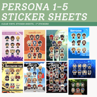 [ IN STOCK ] PERSONA 1-5 Lil Buddies Clear Sticker Sheets