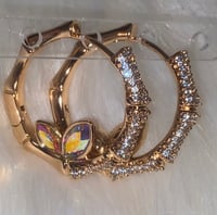 Image 1 of Crystal Ice hoops 