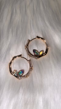 Image 2 of Crystal Ice hoops 