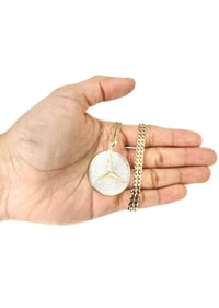 Image 4 of 10K Yellow Gold Circle Diamond Necklace Diamond Necklace | 0.51 Carats