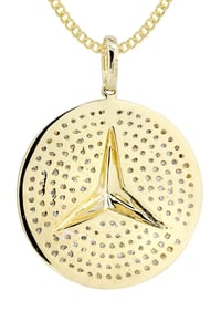 Image 3 of 10K Yellow Gold Circle Diamond Necklace Diamond Necklace | 0.51 Carats