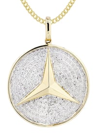 Image 2 of 10K Yellow Gold Circle Diamond Necklace Diamond Necklace | 0.51 Carats