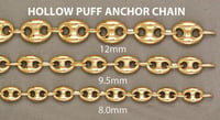 Image 5 of Semi Solid Puff Chain 14K Gold