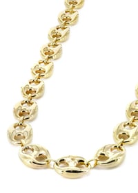 Image 7 of Semi Solid Puff Chain 14K Gold