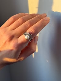 Sun Pearl Ring – 925 Sterling Silver | Evolin Jewellery