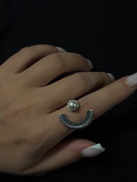 Crescent Pearl Ring – 925 Sterling Silver | Evolin Jewellery