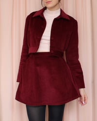 Image 3 of Cropped Phuncle Jacket- Burgundy