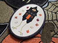 Image 7 of Witch Baba Yaga House Mixed Media Embroidery Hoop 5x7"