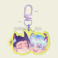 Image 3 of Evil Cubs Gojo & Geto /Standee/Leather Coaster/Keychain
