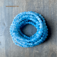 Image 8 of Aquamarine Crystal Bracelet, Gemstone Bracelet, Throat Chakra Stone, Great for Writers & Travelers 