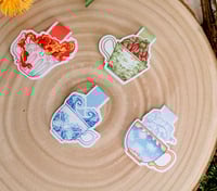 Image 1 of Elemental teacups [Sticker & Bookmark]