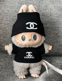 Image 1 of The Monsters Labubu Fashion Dress - Black Chanel Style Top + Hat + Bag