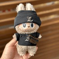 The Monsters Labubu Fashion Dress - LV Style Top+ Hat + LV Style Bag